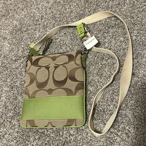 Coach Signature Monogram Crossbody Bag NWT
